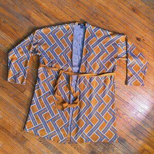 Forever 21 Contemporary Geometric Tie Sweater Cardigan